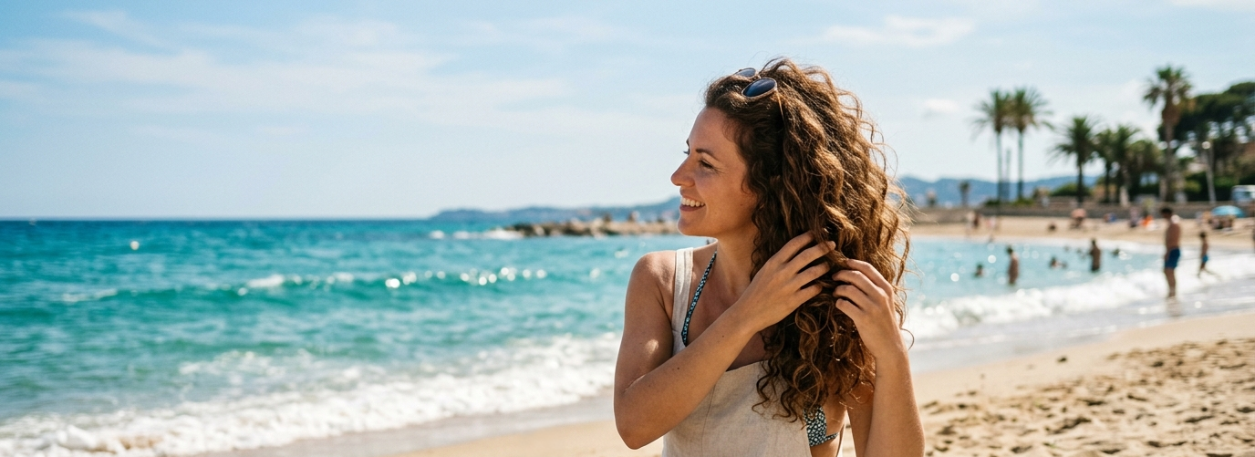 Cheveux Secs et Épais en Vacances: Que Faut-il Utiliser Face au Soleil, au Sel et au Chlore?
